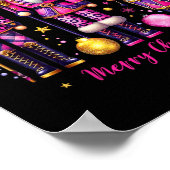 Leopard Notenkraker Roze Kerst 2024 Xmas Pajama Poster (Hoek)