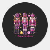 Leopard Nutcracker Nk Christmas 2024 Xmas Pajamas Ronde Sticker (Voorkant)