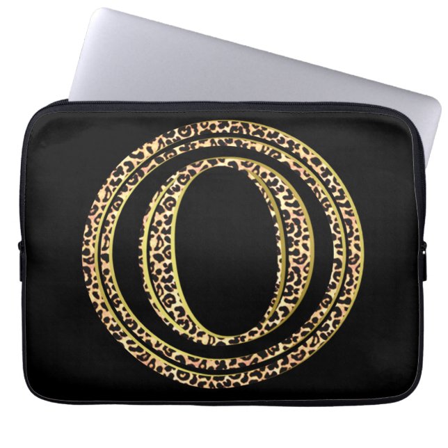 Leopard O Laptop Sleeve (Voorkant)