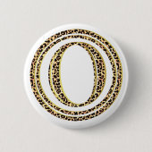 Leopard O Ronde Button 5,7 Cm (Voorkant)