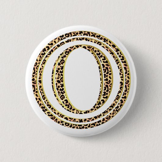 Leopard O Ronde Button 5,7 Cm (Voorkant)