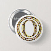 Leopard O Ronde Button 5,7 Cm (Voorkant /achterkant)