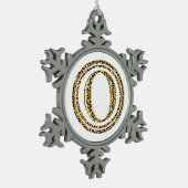 Leopard O Tin Sneeuwvlok Ornament (Links)