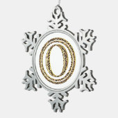 Leopard O Tin Sneeuwvlok Ornament (Rechts)