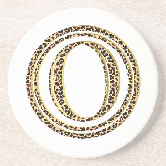 Leopard O Zandsteen Onderzetter (Voorkant)