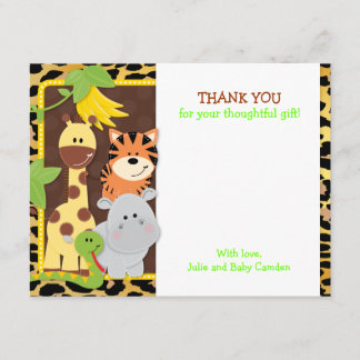 Leopard Oerwoud Friends Baby shower Bedankt voor j