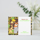 Leopard Oerwoud Friends Baby shower Bedankt voor j (Staand voorkant)