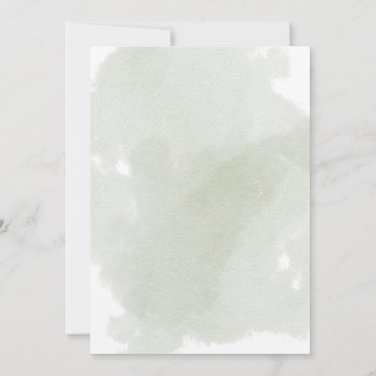 Leopard Oerwoud Safari Green Baby shower Kaart (Achterkant)