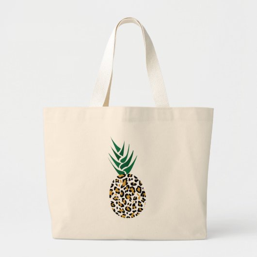 Leopard of anananas? Funny illusion afbeelding Grote Tote Bag (Voorkant)