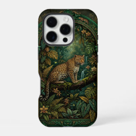 Leopard on Branch Jungle | iPhone 16 Pro Case Hoesje