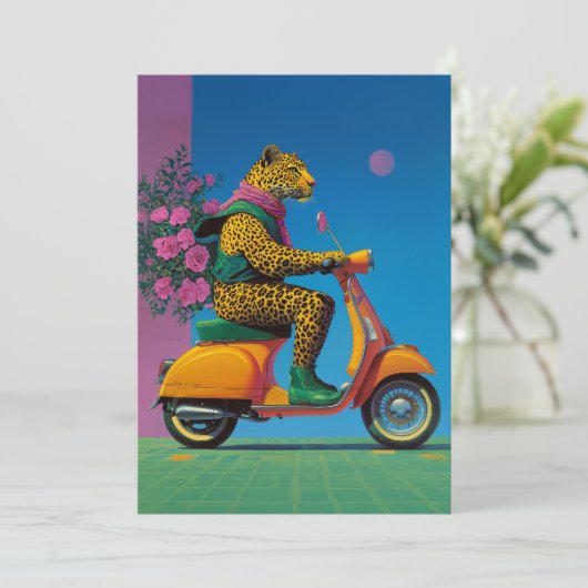 Leopard on Wheels: een stijlvolle rit, Kaart (Staand voorkant)