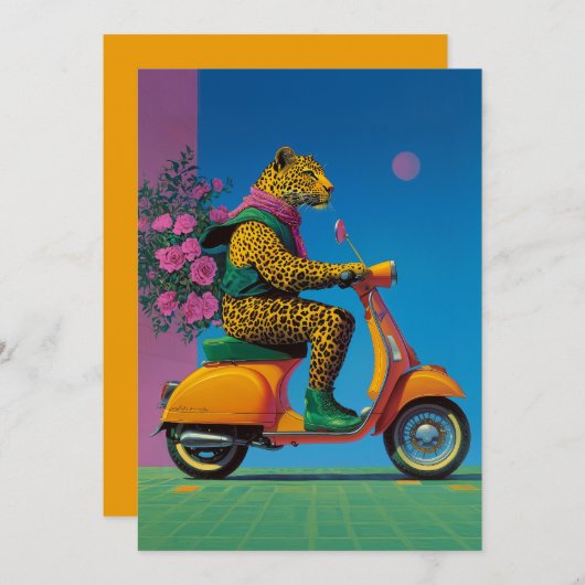 Leopard on Wheels: een stijlvolle rit, Kaart (Voorkant / Achterkant)