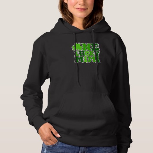 Leopard One Lucky Mimi Irish Shamrock St Patrick's Hoodie (Voorkant)