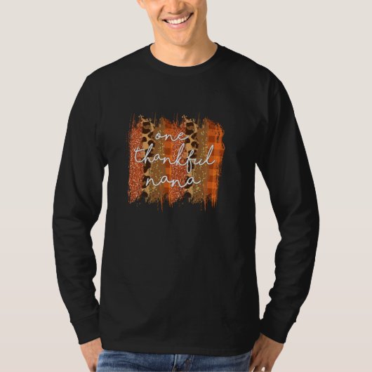 Leopard One Thankful Nana Blessed Nana Herfst Beda T-shirt (Voorkant)