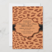 Leopard - ongebruikelijk - verjaardagsuitnodiging kaart (Voorkant)