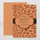 Leopard - ongebruikelijk - verjaardagsuitnodiging kaart (Voorkant / Achterkant)