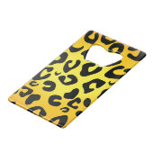 Leopard-ontwerp Creditkaart Flessenopener (Voorkant Gekanteld)