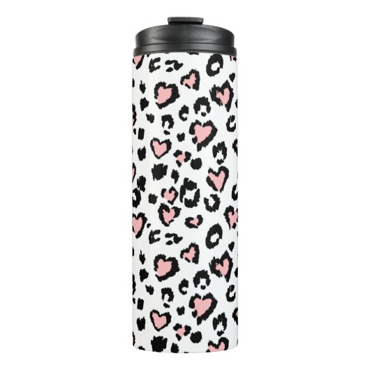 Leopard or jaguar seamless pattern, textured fashi thermosbeker (Voorkant)