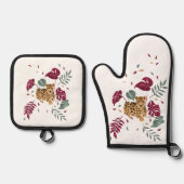 Leopard Ovenwant & Pannenlap Set (Voorkant)