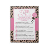 Leopard Over of Onder Baby shower Game Pack Notitieblok (Linkerzijde)