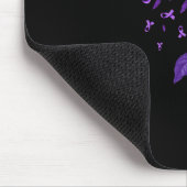 Leopard Overdose Awareness Paarse Lint Muismat (Hoek)