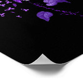 Leopard Overdose Awareness Paarse Lint Poster (Hoek)