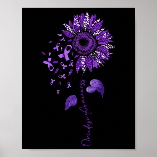 Leopard Overdose Awareness Paarse Lint Poster (Voorkant)