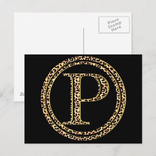 Leopard P Briefkaart (Voorkant / Achterkant)