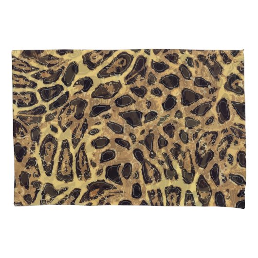 Leopard Paar of Pillowcases, standaardgrootte Kussensloop (Voorkant-Links)