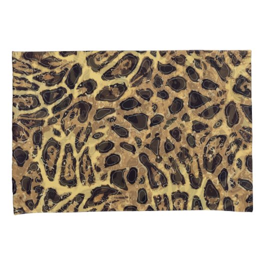 Leopard Paar of Pillowcases, standaardgrootte Kussensloop (Voorkant-Rechts)