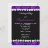 Leopard Paars Black Glamor Night Glitter Shoes Kaart (Achterkant)