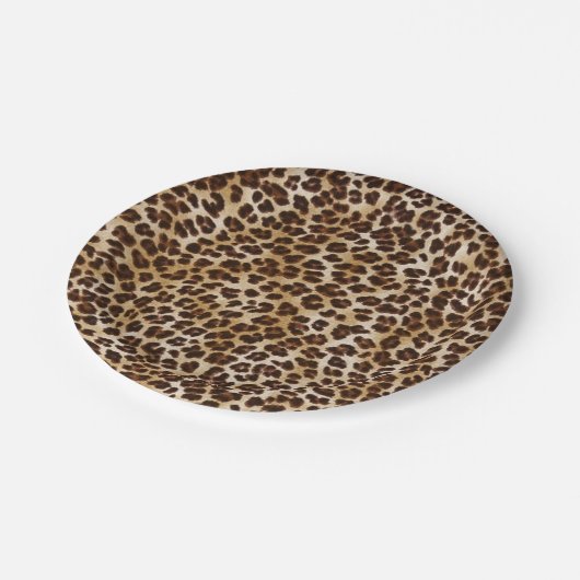 Leopard Paper Plate Papieren Bordje (Gekanteld)