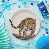Leopard Papieren Bordje (Feest)