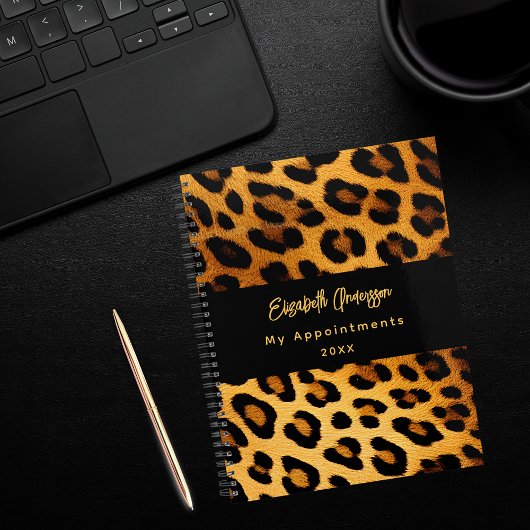 Leopard patroon bruin zwart 2026 planner