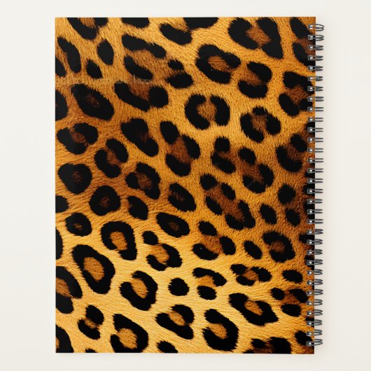 Leopard patroon bruin zwart 2026 planner (Achterkant)