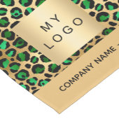 Leopard-patroon emeron groene goudbusiness logo korte tafelloper (Hoek)