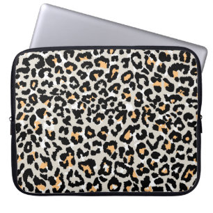 leopard-patroon gekleurd wild naadloos laptop sleeve