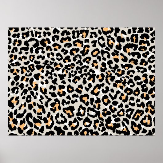 leopard-patroon gekleurd wild naadloos poster (Voorkant)