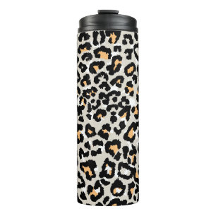 leopard-patroon gekleurd wild naadloos thermosbeker