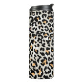 leopard-patroon gekleurd wild naadloos thermosbeker (Gedraaid links)