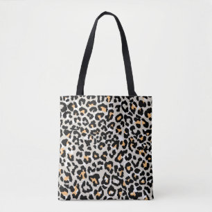 leopard-patroon gekleurd wild naadloos tote bag