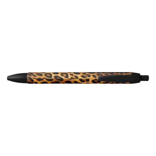 Leopard patroon monogram handtekening naam zwarte inkt pen (Achterkant)