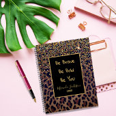 Leopard patroon motivatie bruin zwart 2025 planner