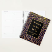 Leopard patroon motivatie bruin zwart 2025 planner (Display)