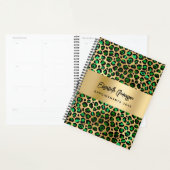 Leopard patroon smaragdgroen goud 2026 planner (Display)