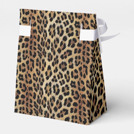 Leopard patroon, tijger, luipaard huid, modieus, bedankdoosjes (Achterkant)