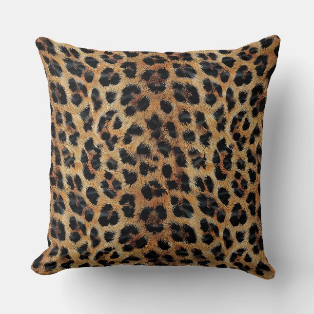 Leopard patroon, tijger, luipaard huid, modieus, kussen (Voorkant)