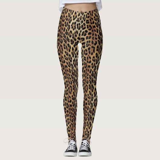 Leopard patroon, tijger, luipaard huid, modieus, leggings (Voorkant)