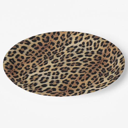 Leopard patroon, tijger, luipaard huid, modieus, papieren bordje (Gekanteld)