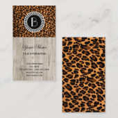Leopard-patroon voor proefafdrukken visitekaartje (Voorkant / Achterkant)